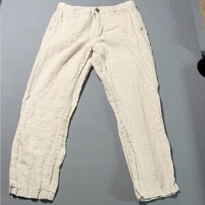 Tasso Elba linen Cream Men's Pants